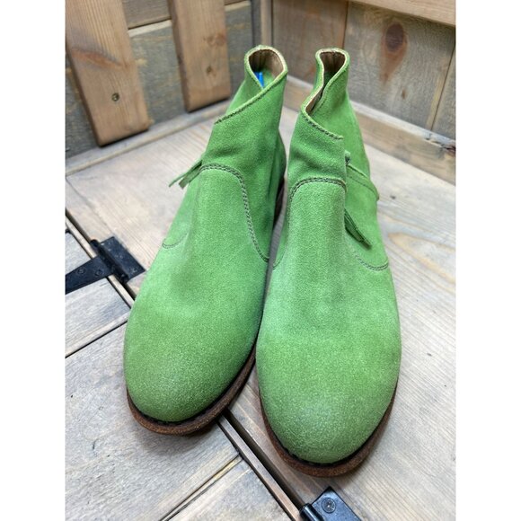 Blackstone Womens Suede Boots Lime Green Size 9 EU39 - Picture 4 of 7